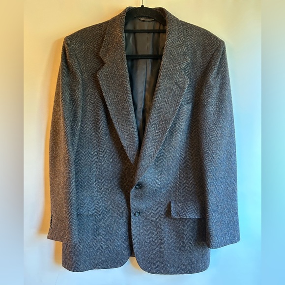 CHRISTIAN DIOR MONSIEUR VINTAGE MENS TWEED GREY MIX BLAZER/JACKET PURE WOOL - Picture 2 of 11